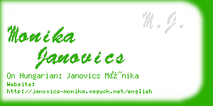 monika janovics business card